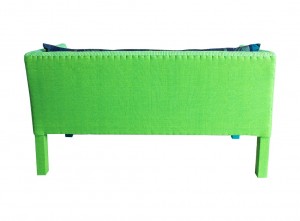 lorraine osborne. green sofa